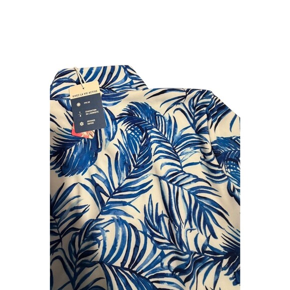 Tommy Bahama Golf Jacket Women's Small Blue Zip Up Long Sleeve Tropical Leaf - Picture 5 of 8
